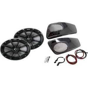 Kicker 46HDBLVB Vivid Black Bag Lids, Pair, & 6x9 Inch PS-Series Powersports Speakers 40PS694 4-Ohm Compatible With 2014-Up Harley Davidson - 1 of 4
