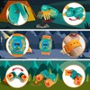 Kids Camping Set with Pop Up Play Tent Camping Toys with Battery Lantern and Drawstring Bag Indoor Outdoor Pretend Play, Christmas Birthday Gifts - 4 of 4