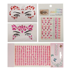 Unique Bargains Eye-catching Face Stickers 4 Pcs - 1 of 4