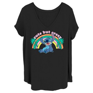 Junior's Women Lilo & Stitch Cute But Crazy T-Shirt - 1 of 4