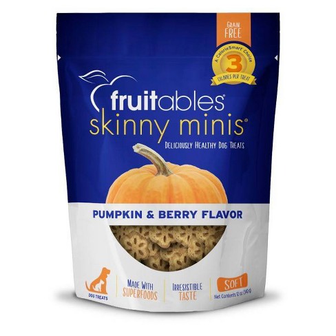 Fruitables Skinny Minis Pumpkin Berry Flavor Healthy Low Calorie Dog Treats 12oz Target