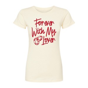Women's - Instant Message - Forever With My Lover Fitted Graphic T-Shirt - 1 of 3