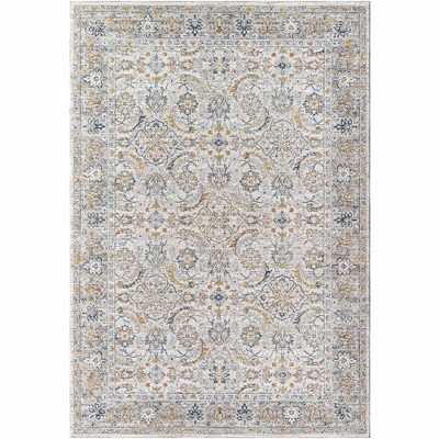 Mark & Day Stepfon 7'10"x10'2" Rectangle Woven Indoor Area Rugs Off-White/Amber: Traditional, Stain-Resistant, Pet Friendly