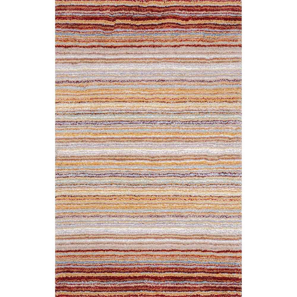 9'x12' Drey Ombre Shag Area Rug Red - nuLOOM