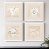 HomeRoots Set Of Four Ocean Gems Coastal Icons White Framed Wall Art - 2 of 3