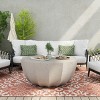 35" Outdoor Patio Coffee Table,Indoor Irregular Cement Coffee Table,Water Resistant Table For Garden Backyard,No Assembly Required-Coolbibila - 3 of 4