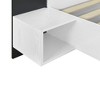 Okak Queen Floating Platform Bed Frame with Bedside Nightstand Bed with LED Strong Wood Slats No Springs Required Easy to Assemble, White - 4 of 4
