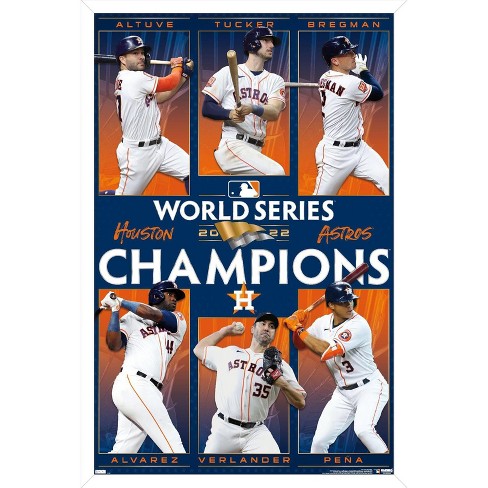 Trends International Mlb Houston Astros - 2022 World Series Champions  Framed Wall Poster Prints White Framed Version 22.375 X 34 : Target