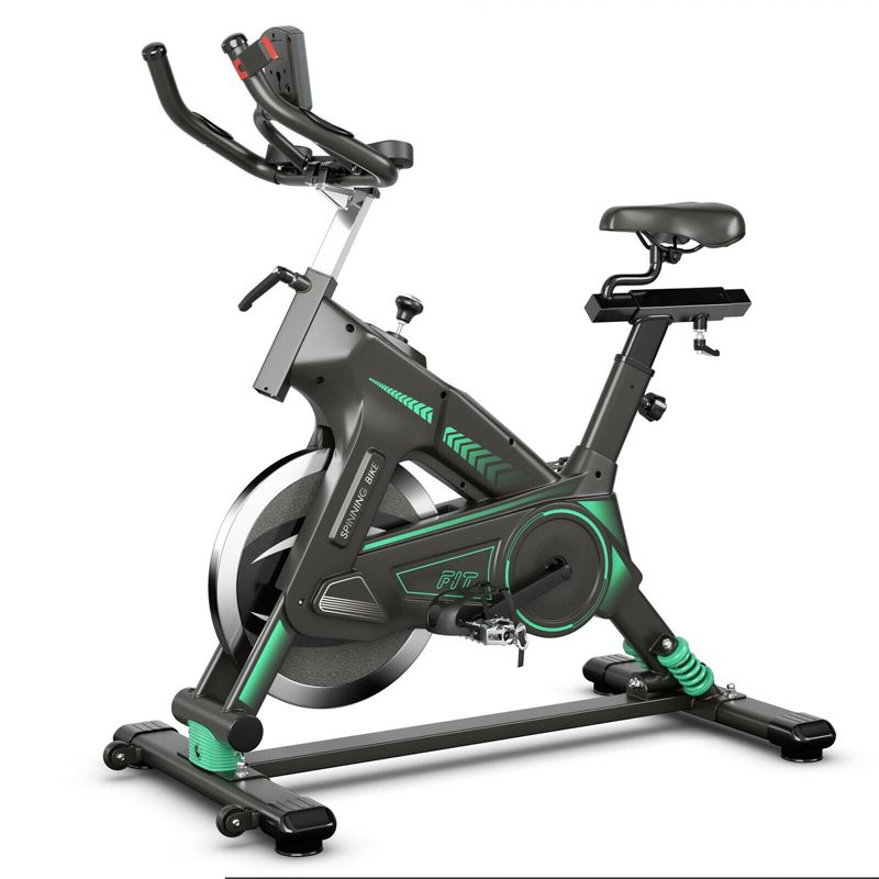 Costway Stationary Exercise Bike Cycling Bike W/33Lbs Flywheel Home Fitness Gym Cardio, 1 of 13