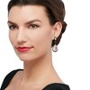 Ross-Simons 22.20 ct. t.w. Rose Quartz and 1.00 ct. t.w. Black Spinel Drop Earrings in Sterling Silver - 2 of 4
