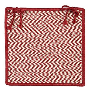 Colonial Mills Outdoor Houndstooth Tweed - Sangria Chair Pad (single) - 1 of 1