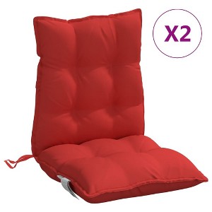 vidaXL Lowback Chair Cushion Set of 2 Red Oxford fabric (100% polyester) - 1 of 4