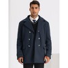 Lars Amadeus Men's Classic Winter Notched Collar Double Breasted Peacoat - 2 of 4