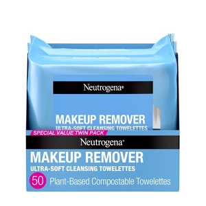 Neutrogena Facial Cleansing Makeup Remover Wipes - 1 of 4