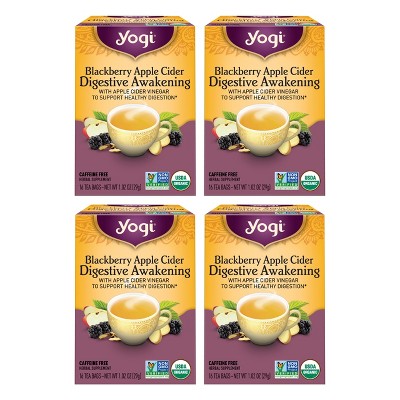 Yogi Tea - Blackberry Apple Cider Digestive Awakening -  64 ct, 4 Pack