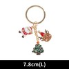 Unique Bargains Christmas Keychain Double Ring Zinc Alloy Multicolored 1 Pc - 2 of 3