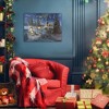 Lumabase Battery Operated Lighted Wall Art with Remote Control Winter Village - 3 of 4