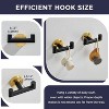 Mixxidea Round Double Towel Hook 2 PCS Bundle with Toilet Paper Holder, Round Towel Ring (Black & Gold) - 3 of 3