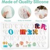 JDICTION 182Pcs Fancy Alphabet Silicone Resin Molds Kit - Reversed Letter Keychain Casting Set with Hand Drill, Key Rings & Screw Pins - 3 of 4