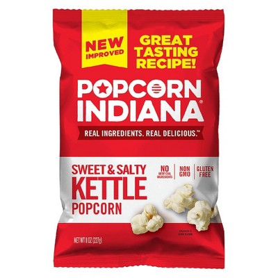 Popcorn, Indiana Kettle Corn Sweet & Salty, 8.0 oz