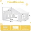 White Heavy Duty Party Tent, Large Outdoor Wedding Tents Event Canopy with Removable Sidewalls and 2 Storage Bags – Cuddlewood - 4 of 4