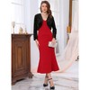 INSPIRE CHIC Women's Velvet Gilding Long Sleeve Open Front Elegant Cocktail Evening Shrug - 3 of 4