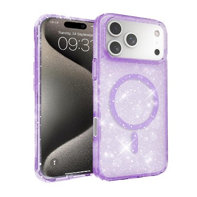 Entronix [Magnetic] Case Compatible with iPhone 17 Pro - [Hard Back] Glitter Color