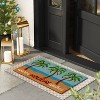 1'6"x2'6" Christmas 'Warm Holiday Wishes' Palm Tree Coir Doormat Green/Blue - Wondershop™ - 2 of 4