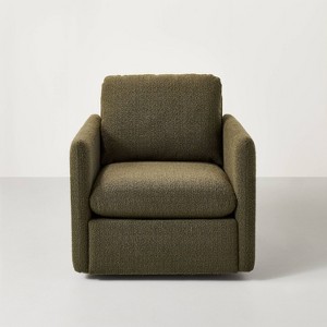 Boucle Upholstered Swivel Arm Chair - Hearth & Hand™ with Magnolia - 1 of 4