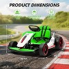 coucheta  Go Kart, Electric Drift Kart Car with Adjustable Seat, 24V 7Ah Outdoor Ride On Toy, 2 * 200W Motor, 8.1 MPH, LED Lights - 4 of 4