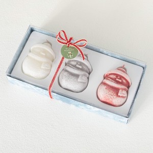 3.25"H Vance Kitira Jolly Snowman Candle - Set of 3, Multicolored - 1 of 4