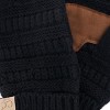 C.C Kids' One Size Fits Most Solid Cable Knit Touchscreen Gloves - 3 of 3