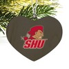 Sacred Heart University Secondary Logo Heart Love Wood Christmas Tree Holiday Ornament - 2 of 3