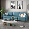 Costway Modern Modular 3-Seat Sofa Couch w/ Side Storage Pocket & Metal Leg - 2 of 4