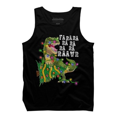 Men's Design By Humans Dinosaur Christmas By NekoShop Tank Top