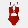 Women's Cutout Shirring One Piece Swimsuit -Cupshe - 2 of 4