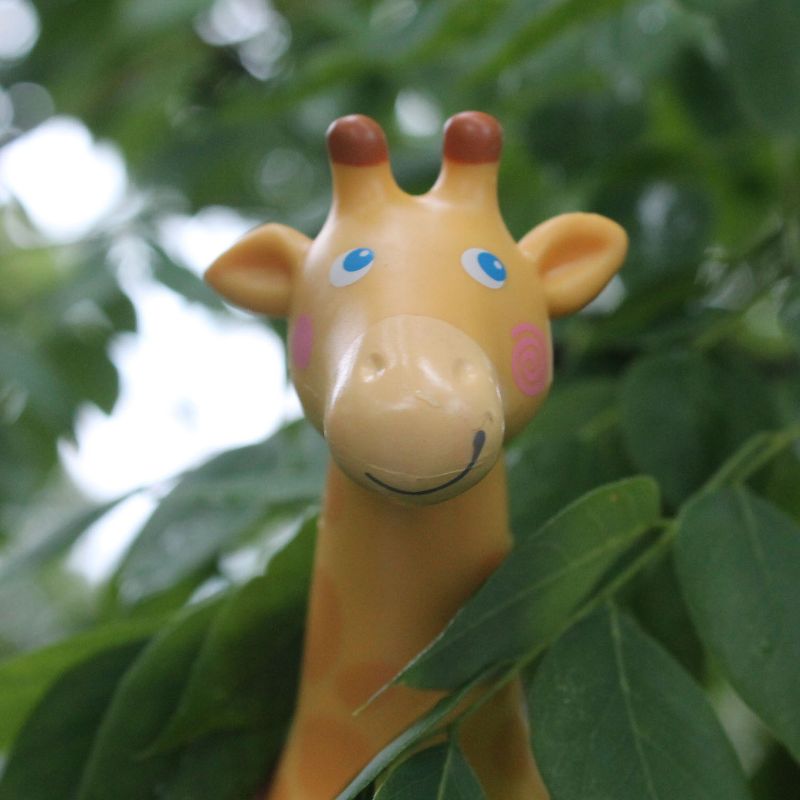 HABA Little Friends Giraffe - 6.75" Chunky Plastic Zoo Animal Toy Figure, 4 of 13