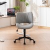 YOUNIKE Swivel Office Chair Modern Adjustable Desk Executive Task Chair Leather Rolling Side Vanity Chair 24.41"Wx25.2"Dx(29.92-33.07)"H - 3 of 4