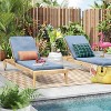 78"x22" Outdoor Chaise Lounge Cushion Quilted Blue - Room Essentials™ - 2 of 4