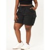 Agnes Orinda Women's Plus Size Drawstring Elastic High Waist Pockets Casual Cargo Shorts - 4 of 4