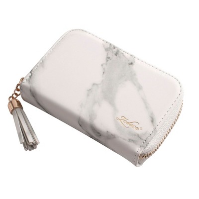 Zodaca Credit Card Holder Case, White Marble