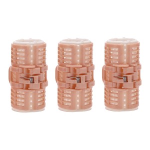 Unique Bargains Women's Heatless Voluminous Hair Roller 2.72"x1.38" Pink White 3pcs - 1 of 4