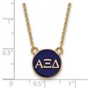 Black Bow Jewelry 14k Yellow Gold Plated Sterling Silver Alpha Xi Delta Greek Life Necklace 18 Inch - 2 of 4