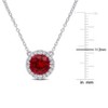 EVERLY JEWELRY | Sterling Silver  2 3/4 CT TGW Created Sapphire Fashion Pendant With Chain, 18-inch - 2 of 4