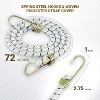 72-Inch Heavy Duty Bungee Cords with Metal Hooks for Bikes, Camping, Outdoors, Tie Downs, Cargo Security, Weatherproof & Abrasion Resistant - 2 of 4
