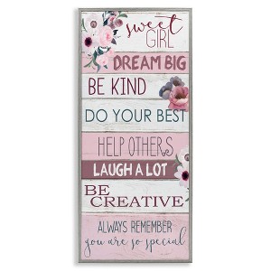 Stupell Industries Sweet Girl Inspirational Phrases, 10" x 24" - 1 of 4