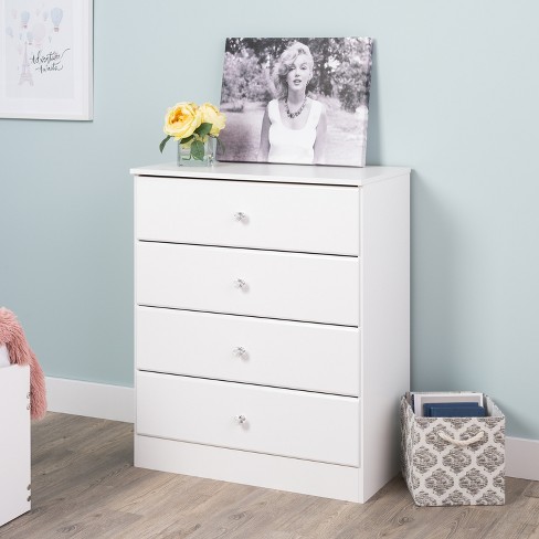 White chest of drawers outlet with diamond handles