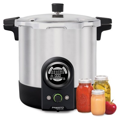 Presto 23 Quart Digital Pressure and Water Boiling Canner, LED Digital Display