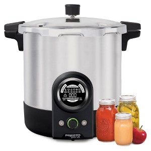 Presto 23 Quart Digital Pressure and Water Boiling Canner, LED Digital Display - 1 of 4