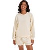 ATHLECHIC Women's Outfits Batwing Sleeve Oversized Sweatsuit Casual Fall Tracksuit Short 2 Pieces Sets - 4 of 4